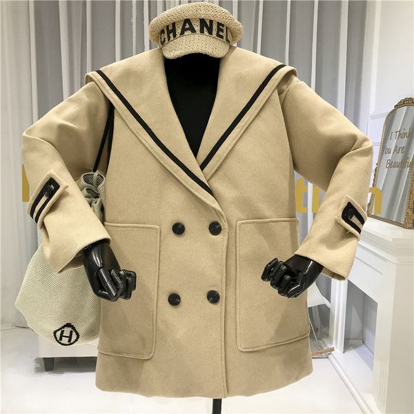 womens coats double breasted wide-waisted casaco feminino 2019 winter college style high-quality women's down jacket, Black
womens coats double breasted wide-waisted casaco feminino 2019 winter college style high-quality women's down jacket, Black