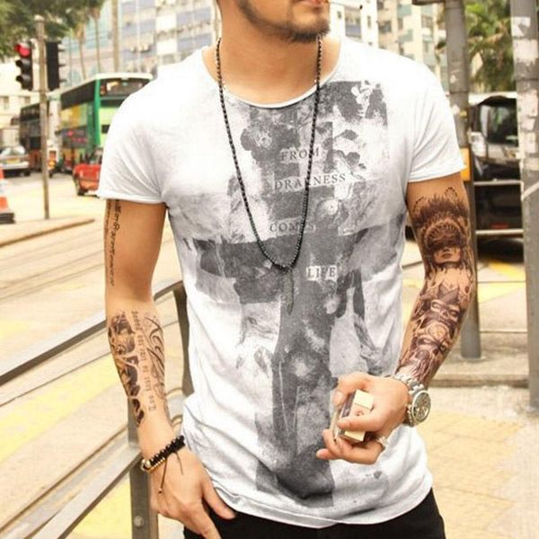 summer t -shirt cotton men new printed t shirt short sleeve vintage cross character famous brand men clothing hip hop designer, White;black
summer t -shirt cotton men new printed t shirt short sleeve vintage cross character famous brand men clothing hip hop designer, White;black
