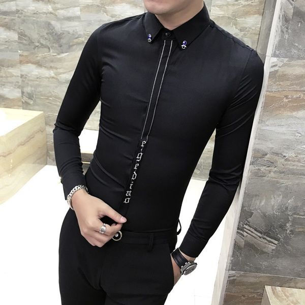 2018 new spring autumn chemise homme long sleeve slim fit shirts men casual solid shirt man dress men shirts camisa masculina, White;black
2018 new spring autumn chemise homme long sleeve slim fit shirts men casual solid shirt man dress men shirts camisa masculina, White;black