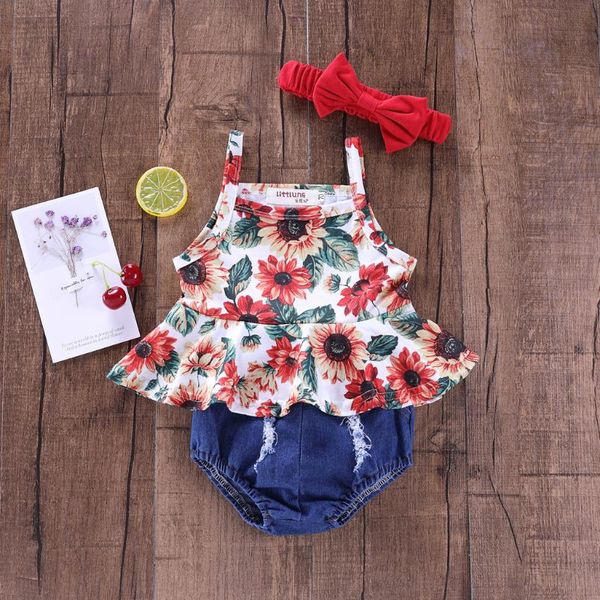 3шт baby girl одежда 2020 детская одежда комплект цветочные топы джинсовые шорты baby girl летний наряд костюм ropa recien nacido, White
3шт baby girl одежда 2020 детская одежда комплект цветочные топы джинсовые шорты baby girl летний наряд костюм ropa recien nacido, White