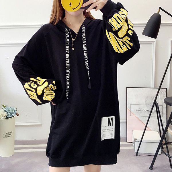 hoodies womens long sweatshirt oversized hooded pullovers loose letter print long sleeve harajuku baggy pullover sudadera m, Black
hoodies womens long sweatshirt oversized hooded pullovers loose letter print long sleeve harajuku baggy pullover sudadera m, Black