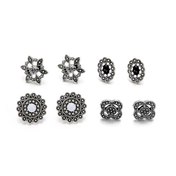 2019 creative design opal flower 4 - pair retro earrings for female atrattractive stud earing, Golden;silver
2019 creative design opal flower 4 - pair retro earrings for female atrattractive stud earing, Golden;silver