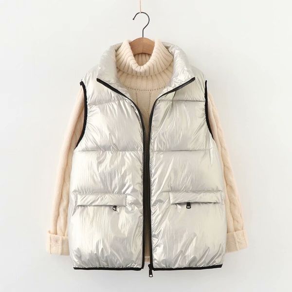 autumn & winter new style bright surface waistcoat women's korean-style students down cotton vest sleeveless outer wear waistcoa, Blue;black
autumn & winter new style bright surface waistcoat women's korean-style students down cotton vest sleeveless outer wear waistcoa, Blue;black