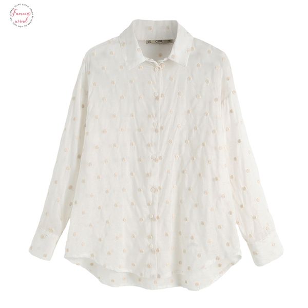 casual women blouses and shirts smock 2019 summer polka dot female long sleeve loose camisa blusas thin shirt, White
casual women blouses and shirts smock 2019 summer polka dot female long sleeve loose camisa blusas thin shirt, White