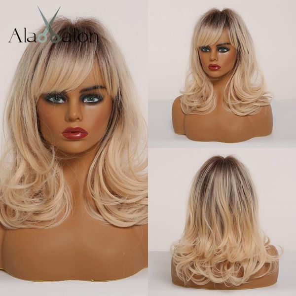 alan eaton ombre brown golden honey mdeium wavy synthetic wig with side bangs lolita cute cosplay wig for women african american, Black
alan eaton ombre brown golden honey mdeium wavy synthetic wig with side bangs lolita cute cosplay wig for women african american, Black