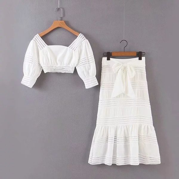 two piece dress deat 2021 spring summer autum short puff sleeve pillovers long high waist bow skirt white cotton set women mg243
two piece dress deat 2021 spring summer autum short puff sleeve pillovers long high waist bow skirt white cotton set women mg243