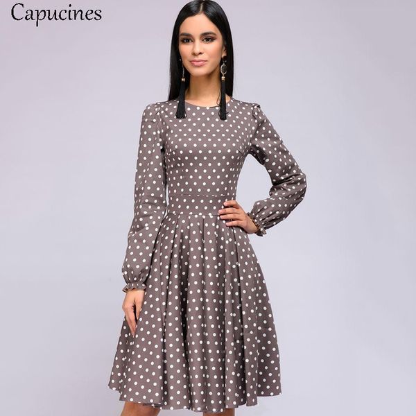 dot printing brown vintage a-line autumn dress 2019 women fashion elegant ruffles o-neck long sleeve club party mini dresses, Black;pink
dot printing brown vintage a-line autumn dress 2019 women fashion elegant ruffles o-neck long sleeve club party mini dresses, Black;pink