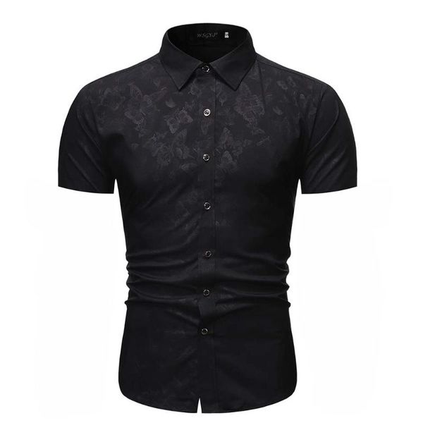 men's new summer style style short sleeve printing business fit shirt club european and american sizes xxl shirt men, White;black
men's new summer style style short sleeve printing business fit shirt club european and american sizes xxl shirt men, White;black