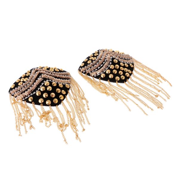 1 pair of rivet tassel chain epaulet shoulder boards brooch uniform accessories, Gray
1 pair of rivet tassel chain epaulet shoulder boards brooch uniform accessories, Gray