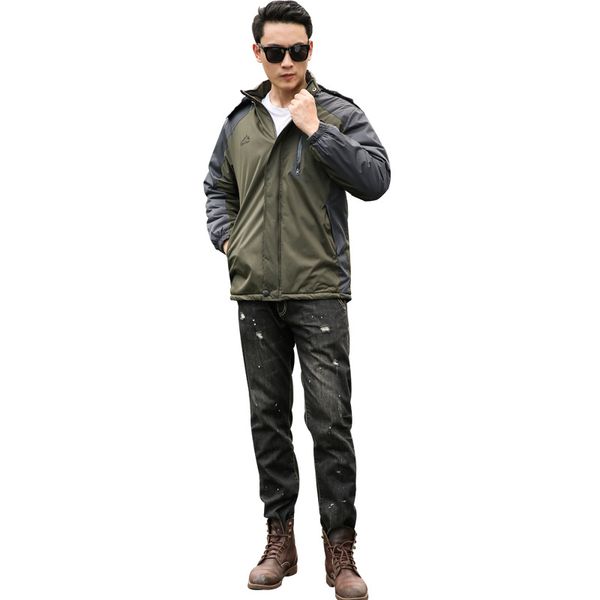customizable logo plus cotton plus velvet men's raincoat jacket mountaineering windproof waterproof riding clothes raincoat jack, Tan;black
customizable logo plus cotton plus velvet men's raincoat jacket mountaineering windproof waterproof riding clothes raincoat jack, Tan;black