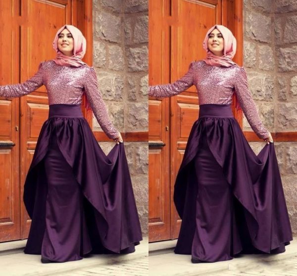 elegant muslim evening dresses 2019 a-line high neck long sleeves satin sequins scarf islamic dubai saudi arabic long prom evening gown, Black
elegant muslim evening dresses 2019 a-line high neck long sleeves satin sequins scarf islamic dubai saudi arabic long prom evening gown, Black