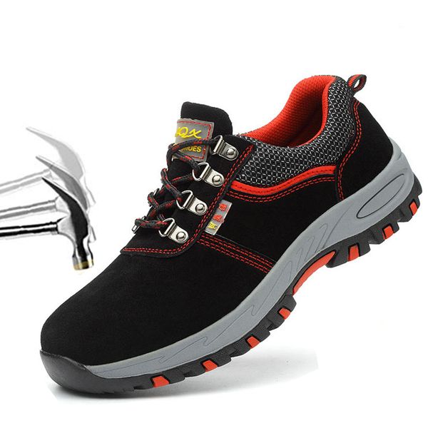 men work safety boots steel toe shoes breathable work safety boot protective puncture proof shoes for men casual sneakers, Black
men work safety boots steel toe shoes breathable work safety boot protective puncture proof shoes for men casual sneakers, Black