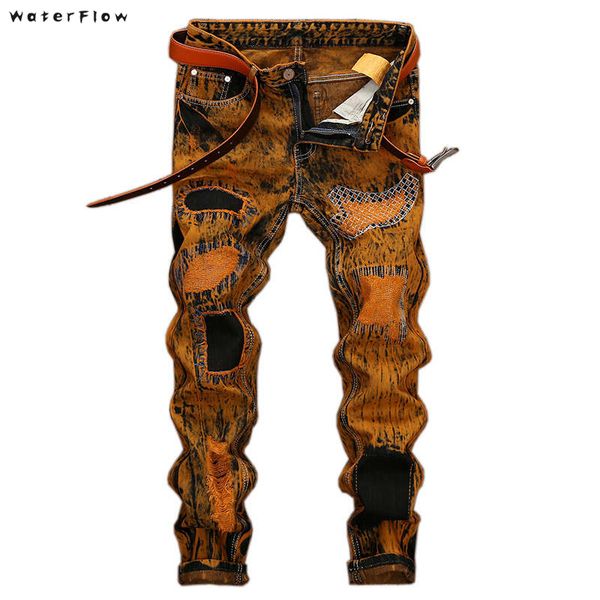 2019 autumn fashion vintage jeans men's slim streetwear destroyed print ripped hip hop pants hole casual male trousers plus size, Blue
2019 autumn fashion vintage jeans men's slim streetwear destroyed print ripped hip hop pants hole casual male trousers plus size, Blue