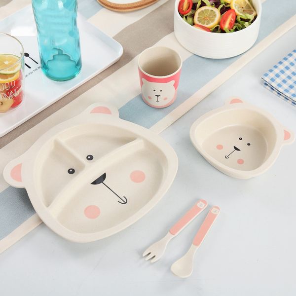 5pcs/set baby dish training tableware children cute cartoon feeding food dishes kids dinnerware with bowl cup spoon fork pla
5pcs/set baby dish training tableware children cute cartoon feeding food dishes kids dinnerware with bowl cup spoon fork pla