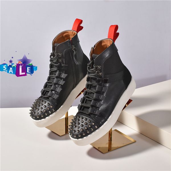 latest new red bottoms crystal leather sneakers mens shoes womens rivet spiky junior spike sock krystal donna red bottom, Black
latest new red bottoms crystal leather sneakers mens shoes womens rivet spiky junior spike sock krystal donna red bottom, Black