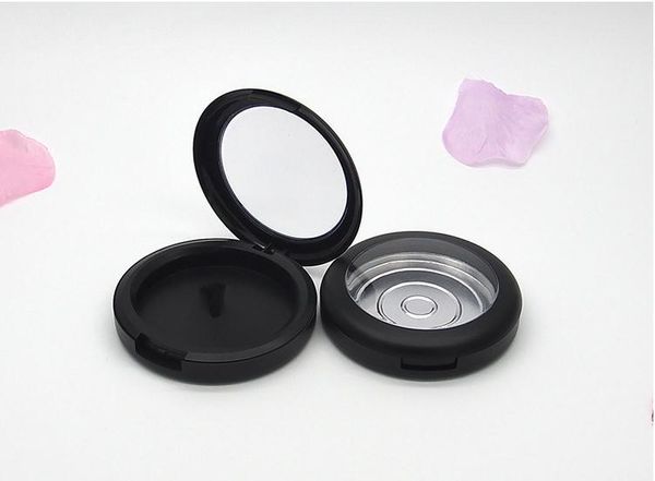 59mm matte black plastic empty cosmetic blusher compact, round frosted black makeup eyeshadow powder container, lipstick case sn
59mm matte black plastic empty cosmetic blusher compact, round frosted black makeup eyeshadow powder container, lipstick case sn