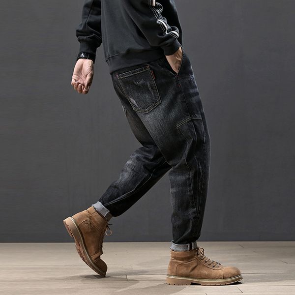 korean style fashion men jeans loose fit spliced designer harem pants black gray streetwear hip hop jeans men pencil pants, Blue
korean style fashion men jeans loose fit spliced designer harem pants black gray streetwear hip hop jeans men pencil pants, Blue