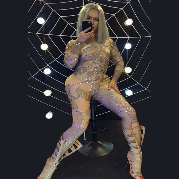 women n black shining rhinestones mesh printed nude jumpsuit female singer ds nightclub birthday party stage show clothes, Black;white
women n black shining rhinestones mesh printed nude jumpsuit female singer ds nightclub birthday party stage show clothes, Black;white