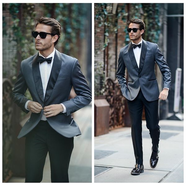 formal elegant two pieces groom 2019 wedding tuxedos slim fitted shawl lapel mens business office one button groomsmen (jacket+pant+bow, Black;gray
formal elegant two pieces groom 2019 wedding tuxedos slim fitted shawl lapel mens business office one button groomsmen (jacket+pant+bow, Black;gray