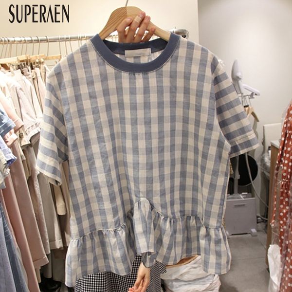 superaen korean style t shirts women irregular wild casual fashion ladies t shirts 2020 summer new cotton and linen plaid, White
superaen korean style t shirts women irregular wild casual fashion ladies t shirts 2020 summer new cotton and linen plaid, White