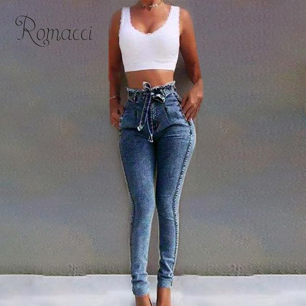 fashion plus size pants women autumn solid color jeans high waist sashes stretch bodycon tassel push up, Blue
fashion plus size pants women autumn solid color jeans high waist sashes stretch bodycon tassel push up, Blue