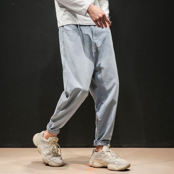 men jeans brand new loose denim jeans men ankle length solid streetwear casual trousers clothes 2019 5xl- sale, Blue
men jeans brand new loose denim jeans men ankle length solid streetwear casual trousers clothes 2019 5xl- sale, Blue