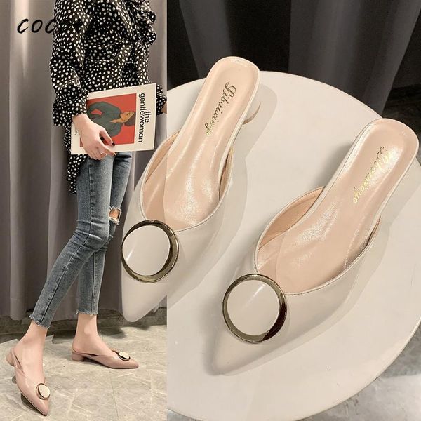 ins slippers women wear 2020 spring and summer new wild thick with baotou half drag women's shoes fashion mueller slippers, Black
ins slippers women wear 2020 spring and summer new wild thick with baotou half drag women's shoes fashion mueller slippers, Black