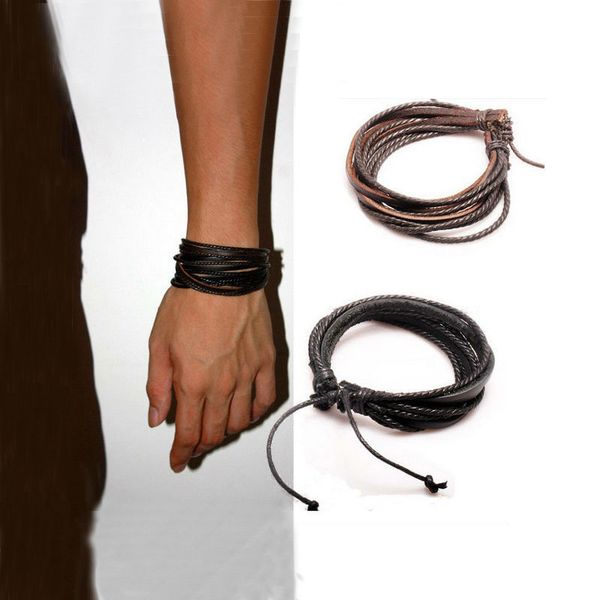 bracelet homme couple leather bracelet men black and brown rope for men and women charms fashion man jewelry wev0246, Golden;silver
bracelet homme couple leather bracelet men black and brown rope for men and women charms fashion man jewelry wev0246, Golden;silver