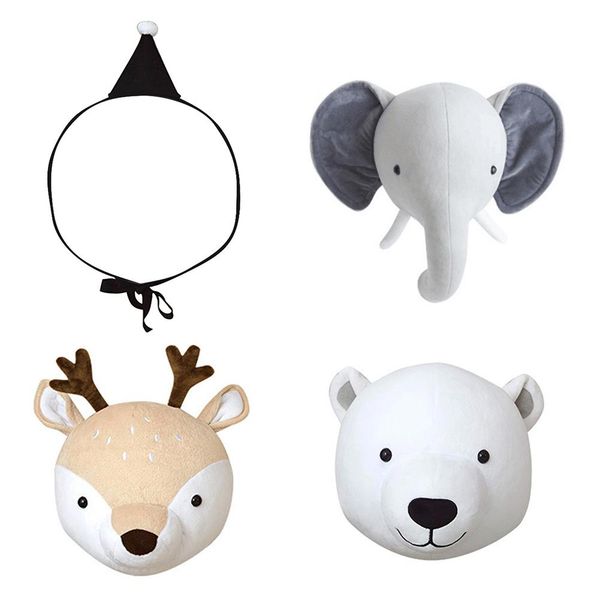 cute animal head plush toy stuffed bear deer elephant doll toy wall hanging plush doll baby nursery room kindergarten decoration
cute animal head plush toy stuffed bear deer elephant doll toy wall hanging plush doll baby nursery room kindergarten decoration