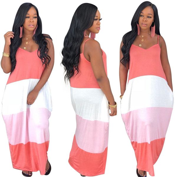 color block spliced summer maxi dress women spaghetti strap sleeveless loose boho dress casual deep v neck backless beach dress n19.6-1886, White;black
color block spliced summer maxi dress women spaghetti strap sleeveless loose boho dress casual deep v neck backless beach dress n19.6-1886, White;black
