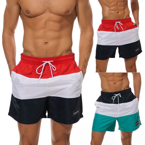 2019 new fashionable men's stitching sports quick dry stripe beach shorts bermudas trunks board compression shorts, White;black
2019 new fashionable men's stitching sports quick dry stripe beach shorts bermudas trunks board compression shorts, White;black