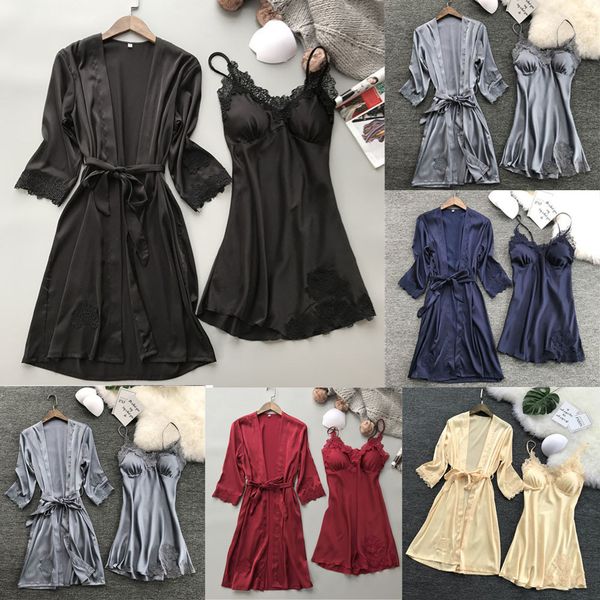 nightdress ladies sets plus nightwear casual 2pcs silk spandex women size robe for set on sleepwear lace dress lingerie hstxt
nightdress ladies sets plus nightwear casual 2pcs silk spandex women size robe for set on sleepwear lace dress lingerie hstxt