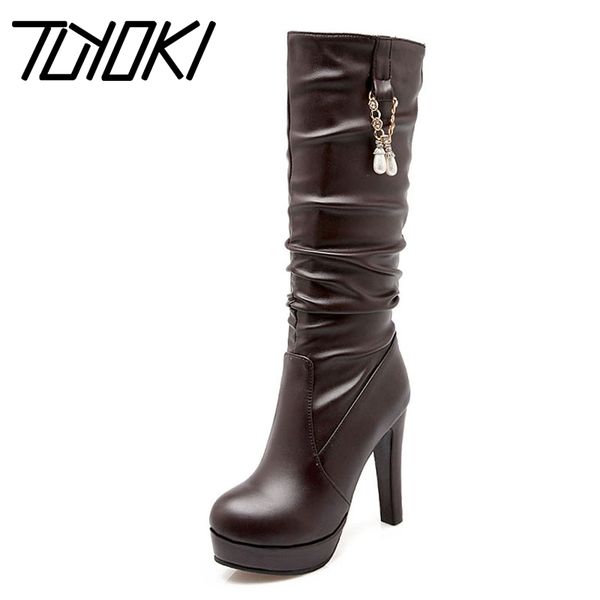 tuyoki winter warm women knee high boots platform square high heels shoes woman pu leather fur women footwear size 31-43, Black
tuyoki winter warm women knee high boots platform square high heels shoes woman pu leather fur women footwear size 31-43, Black