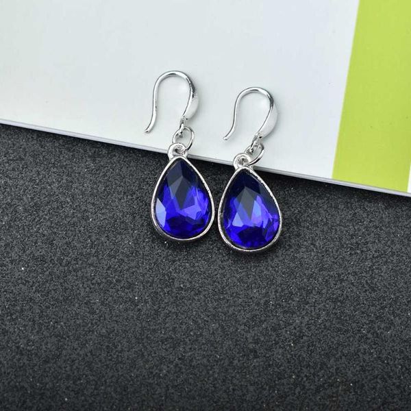 women silver color hook earrings blue red white crystal water drop earings female jewelry geometric earring fashion accessories
women silver color hook earrings blue red white crystal water drop earings female jewelry geometric earring fashion accessories