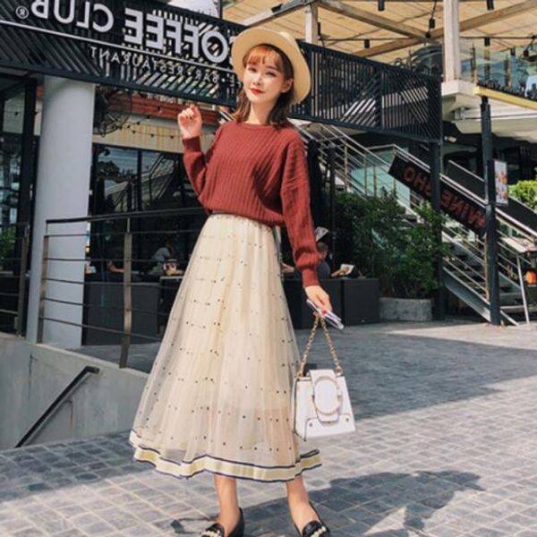 women polka dot long skirts elastic waist elegant mesh saia a line faldas summer skirt bohemian 2020 dv698, Black
women polka dot long skirts elastic waist elegant mesh saia a line faldas summer skirt bohemian 2020 dv698, Black