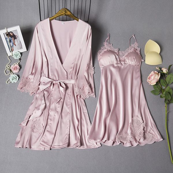 pyjama femme women lingerie summer spring silk womens dress bathrobe two pieces sleep set female sleepwear night dress robe, Black;red
pyjama femme women lingerie summer spring silk womens dress bathrobe two pieces sleep set female sleepwear night dress robe, Black;red
