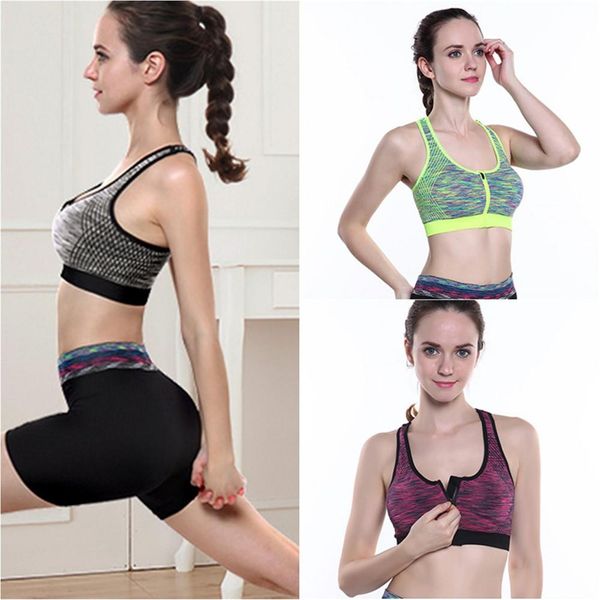 sports bra summer front zippered no underwires professional shockproof running women yoga underwear sportswear, White;black
sports bra summer front zippered no underwires professional shockproof running women yoga underwear sportswear, White;black