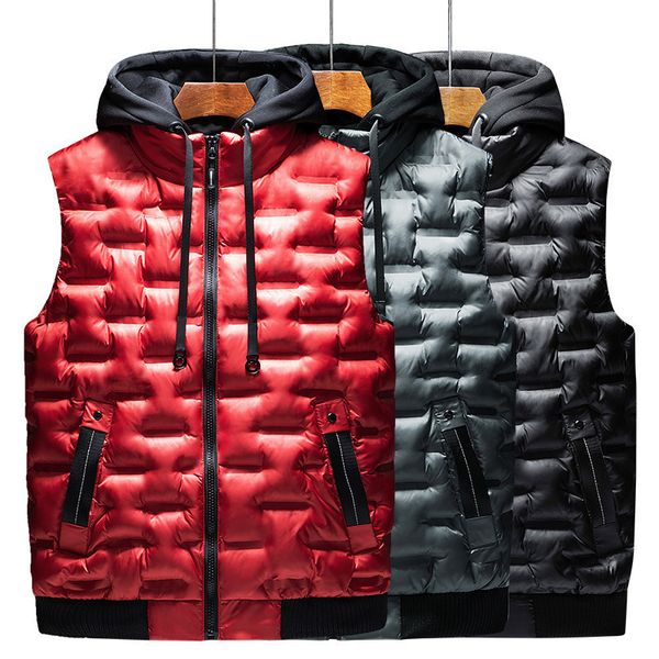 cotton vest men leisure hooded removable vest large size keep warm sleeveless thickened horse clip coat, Black
cotton vest men leisure hooded removable vest large size keep warm sleeveless thickened horse clip coat, Black