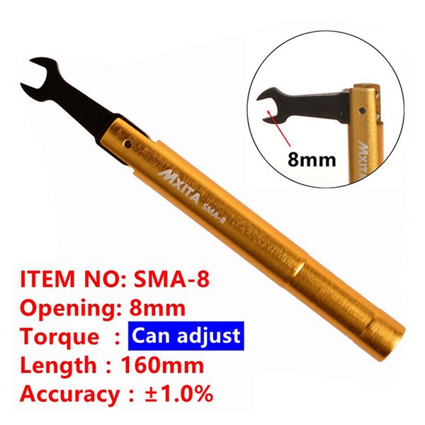 mxita sma torque wrench rf connector opening electrommunication coax adapter convertor straight goldplated spanner
mxita sma torque wrench rf connector opening electrommunication coax adapter convertor straight goldplated spanner