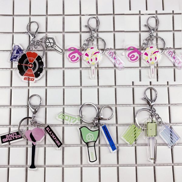 kpop blackpink exo got7 nct twice keychain the same key clasp pendant key ringwallet chain bag charm chain wholesale new, Silver