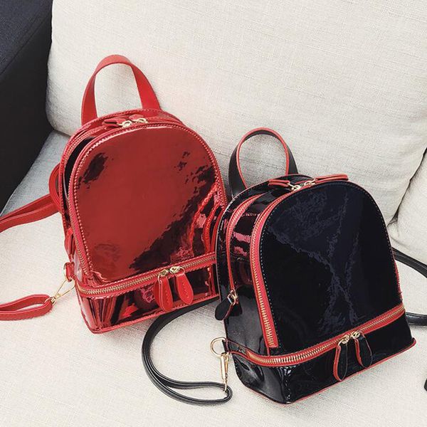 simple glossy women backpack mini pu leather women school travel backpacks holographic laser schoolbags for teenage girls 2020
simple glossy women backpack mini pu leather women school travel backpacks holographic laser schoolbags for teenage girls 2020