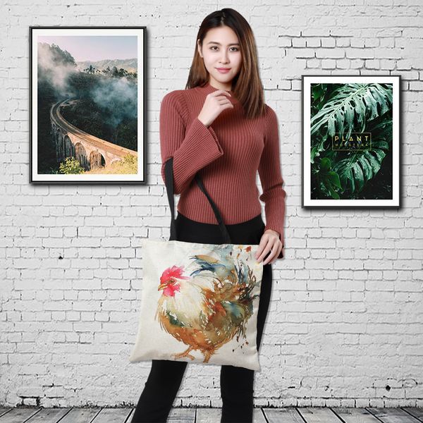 customized cute chook strip print women handbag linen cats style tote bag with print logo casual traveling beach bags 43cm*43cm
customized cute chook strip print women handbag linen cats style tote bag with print logo casual traveling beach bags 43cm*43cm