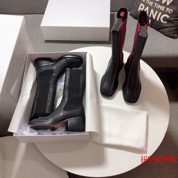 luxury women boot chunky heel booties calfskin stitching stretch boots fashion ladies booties luxury designer women boots, Black
luxury women boot chunky heel booties calfskin stitching stretch boots fashion ladies booties luxury designer women boots, Black