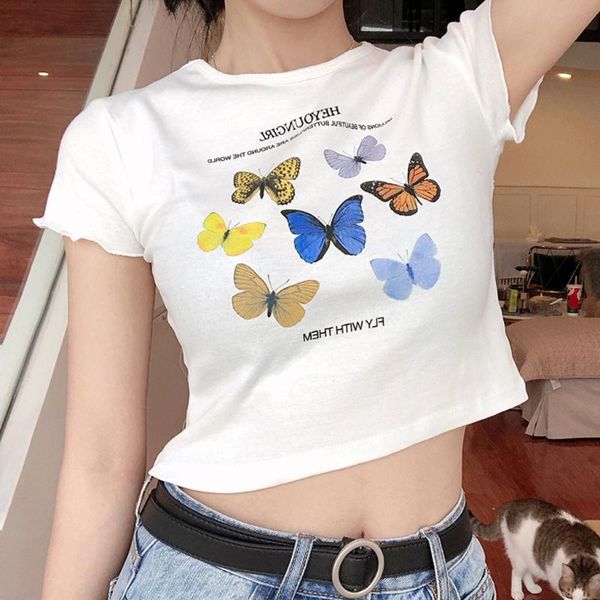 butterfly print women short sleeve casual loose t-shirt woman short 2020 summer tshirt streetwear feminina camiseta#0505g30, White
butterfly print women short sleeve casual loose t-shirt woman short 2020 summer tshirt streetwear feminina camiseta#0505g30, White