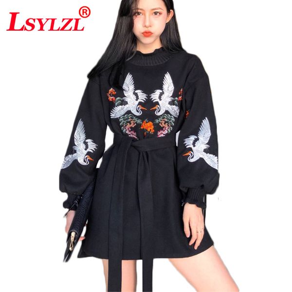 2019 spring autumn embroidered dress woman black lantern sleeve oversized dress ladies mini dresses q273, Black;gray
2019 spring autumn embroidered dress woman black lantern sleeve oversized dress ladies mini dresses q273, Black;gray