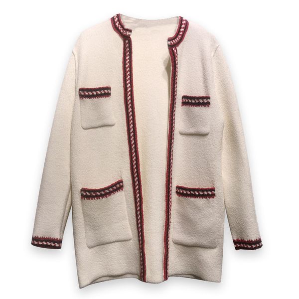 women sweater 2019 spring and summer new women's knitted jacket, White;black