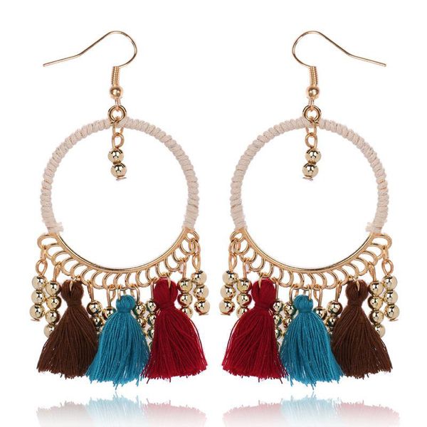 7 styles circle tassel earrings vintage alloy hook statement earrings bohemian long fringe earrings jewelry for women girls, Silver
7 styles circle tassel earrings vintage alloy hook statement earrings bohemian long fringe earrings jewelry for women girls, Silver