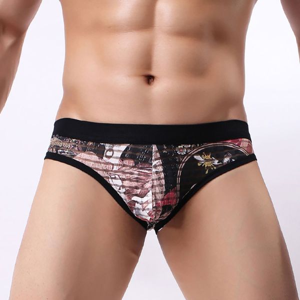 men briefs underwear fashion art print men's breathable underpants nylon comfortable mens underwear shorts cueca gay male panties, Black;white
men briefs underwear fashion art print men's breathable underpants nylon comfortable mens underwear shorts cueca gay male panties, Black;white