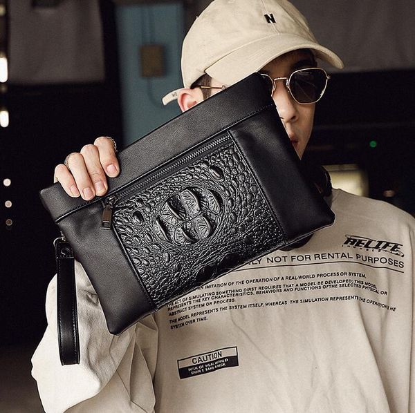 factory wholesale men handbag fashion crocodile leather business hand clutch street trend leather envelope multifunctional leather storage w, Red;black
factory wholesale men handbag fashion crocodile leather business hand clutch street trend leather envelope multifunctional leather storage w, Red;black