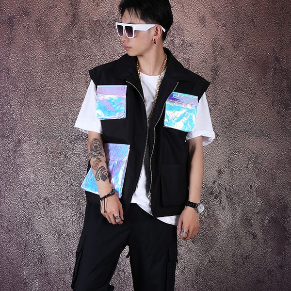 male streetwear hip hop coat waistcoat outerwear men multi-pocket ribbon sleeveless loose casual cargo vest jacket, Black;white
male streetwear hip hop coat waistcoat outerwear men multi-pocket ribbon sleeveless loose casual cargo vest jacket, Black;white